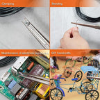 Long Reach Needle Nose Pliers 7" Thin Extra Long Needle Nose Pliers with Serrated Jaw Lanyard Double Leaf Spring Loaded for Jewelry Making Electrician Repair Tools in Tight Spaces - style: Sharp Point