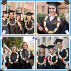28PCS Black and Gold Graduation Decorations 2026 Candy Leis Making Kit - Hawaiian Congrats Grad Necklaces Party Supplies (Assembly Needed, Candy not Included)
