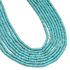 190 Pcs 2x4mm Green Blue Turquoise Stone Bead Irregular Heishi Disc Beads for Bracelets Jewelry Making Crafts - color: Green Blue Turquoise #4, size: 2x4mm