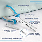 SPEEDWOX Long Reach Extra Long Needle Nose Pliers With Teeth Wire Looping Pliers for Jewelry Making, Protective Cover For Narrow Space - style: Upgrade Needle Nose Pliers with Teeth