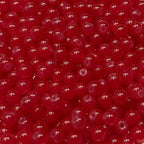 200PCS Glass Beads 8mm Glass Beads for Bracelets Necklaces Jewelry Making DIY Crafts (Red) - color: 0Red