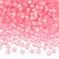 1000Pcs Transparent Letter Beads Acrylic Mixed Alphabet Beads Flat Round Disc Spacer Bead White Alphabet Pattern Loose Bead for Bracelet Necklace Jewelry Making 7x4mm Pearl Pink - color: Pearl Pink