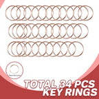 Keychain, 68PCS Swivel Snap Hooks with Key Rings, Metal Lobster Claw Clasp,34PCS Keychains Clips Hooks and 34PCS Key Chain Rings,Keychain Rings for DIY Crafts,Jewelry Making (Rose Gold) - color: Rose Gold
