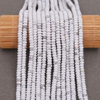 BONNY BOXX 1 Strand (150PCs) Natural 2 * 4mm Howlite Rondelle Beads, Natural Abacus Disk Stone Beads Loose Spacer Gemstone for DIY Bracelet Necklace Jewelry Making - color: Howlite, size: 2*4MM