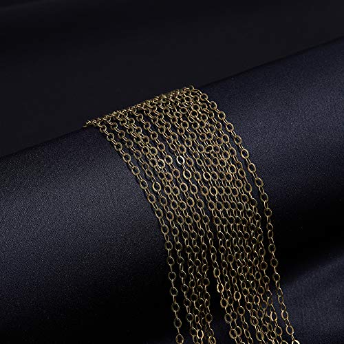 SUNNYCLUE DIY 33 Feet Antique Bronze Curb Cable Chain Link Necklace Small Width 3mm 30 Brass Lobster Claw Clasps, 100 Brass Jump Rings Antique Bronze Jewelry Chain for Jewelry Bracelet Necklace Making - color: Antique Bronze 3mm