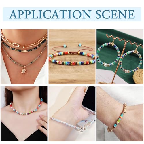Craftdady 214 pcs Natural Stone Heishi Beads for Jewelry Making 6 mm Synthetic Imperial Jasper Disc Spacer Beads Flat Round Loose Gemstone Beads for Bracelet Earrings Necklace Making - color: Colorful, 6mm