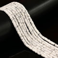180 Pcs 2x4mm Natural White Howlite Stone Bead Heishi Disc DIY Rondelle Beads for Bracelets Jewelry Making Crafts - color: White Howlite, size: 2x4mm