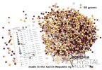 1.8 oz (50g, Approx. 1220 pcs) Mix of Faceted Fire Polished Pressed Czech Glass Beads, Sparkling Shiny Mix BCV - color: Mix 02 Red Gold, size: 50 g