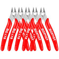 MONVICT 5 Pack Flush Cutters MC-170, Wire Cutters 5 Inch Side Cutting Pliers Precision Cutter Tools Ultra Sharp Micro Wire Cutters for Cables Wires Zip Ties 3D Printing Electrical & Cut Needs - color: 5"- Pack 5