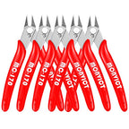 MONVICT 5 Pack Flush Cutters MC-170, Wire Cutters 5 Inch Side Cutting Pliers Precision Cutter Tools Ultra Sharp Micro Wire Cutters for Cables Wires Zip Ties 3D Printing Electrical & Cut Needs - color: 5"- Pack 5