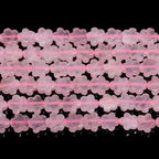 Songxi 60pcs 6mm Pink Crystal Plum Blossom Natural Stone Beads for Jewelry Making, Smooth Loose Flower Shape Gemstone Beads for Bracelets Necklace Earrings Making Supplies ﻿ - color: Pink Crystal