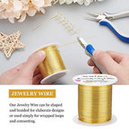 BENECREAT 18 Gauge 32 Yards Gold Jewelry Wire - Tarnish Resistant Beading & Wrapping Wire for DIY Craft Making - color: Gold, size: 18 Gauge