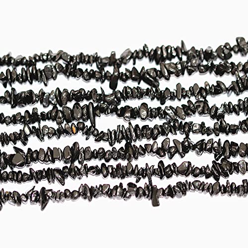 5-8mm Natural Black Tourmaline Gemstone Chips Loose Beads Semi Precious for Jewelry Making DIY Handmade Craft Supplies 1 Strand per Bag Approxi 34" - color: Black Tourmaline Chips
