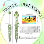 Tondiamo 45 Pcs Full Rhinestone Beadable Pens Bulk Set 15 Glitter Diamond Pens with Cards & Bags Fancy Beaded Pen for Beads DIY Cute Journalling Bling Ballpoint Craft Making(Stripe Diamonds) - style: Stripe Diamonds
