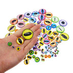 Julie Wang 100PCS 5Sizes Assortment Dragon Eyes Flatback Glass Cabochon for Jewelry Making, Sculpture, DIY Craft Art, Fantasy Model Projects (Mixed1) - size: 5 Sizes Mixed 100PCS