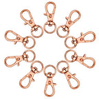 50 pcs Swivel Clasps Lanyard Snap Hook,cnomg Metal Swivel Lanyard Snap Hook Lobster Claw Clasp (Rose Gold) - color: Rose Gold, size: 1.2 inches