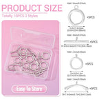 10 Pcs Toggle Jewelry Clasps Flat Round Toggle Clasp Connectors Round T Bar Closure Clasps Sets for Women Men Bracelet Necklace Jewelry Making - color: Platinum/T-Bar