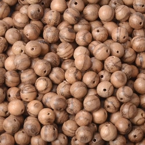 6mm Massive Beads Natural Wooden Round Loose Beads Jewelry Making with Thread 200 PCS(Aquilaria Crassna, 6mm) - color: Aquilaria Crassna, size: 6mm