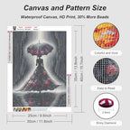 Domnpes Diamond Painting Kits for Adults, Lady in Rain Diamond Art Kits for Beginners, 5D DIY Full Drill Diamond Bead Art for Home Decor Gift 11.8x15.8 inch, Women
