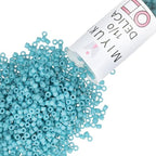 Miyuki Delica Seed Beads – Size 11/0 (1.6 mm), DB0798, Dyed Matte Opaque Capri, 7.2 g, Approx. 1440 Beads, Made in Japan - color: DB0798 - Dyed Matte Opaque Capri