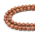 MJDCB AAA Natural Gold Sand Gemstone Loose Round Beads Spacer Beads for Jewelry Making (4mm) - color: Gold Sand Stone, size: 4mm