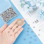 UNICRAFTALE About 200Pcs Crimp Bead Knot Covers 5.8mm Half Round Open Crimp Beads Covers Open Crimp Beads Stainless Steel Crimp Beads for DIY Bracelets Jewelry Makings - size: 1.8mm
