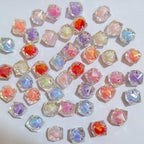 Mixed Lots Shiny AB Color Acrylic Faceted Cube Bead DIY Beading Hairband Bracelets Necklace Craft Embelishment (Mixed Colors-Cube) - color: Mixed Colors-Cube