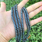 300pcs Adabele Grade A Natural Black Hematite Healing Gemstone 6mm x 4mm Round Rondelle Loose Beads Gem Stone Spacer for DIY Craft Jewelry Making GFC8-1 - color: Black Hematite, size: 6x4mm (300pcs/3 Strands)