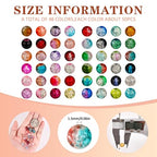 XSEINO 2400 Pieces 8mm Crack Glass Beads for Jewelry Making,48 Dazzling Colors Round Glass Beads for Making and DIY Crafts - color: 4Box Crackle Glass Beads