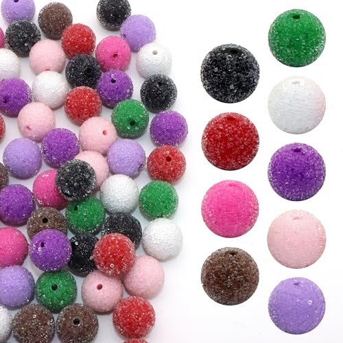 David accessories Chunky 20mm Sugar Bubblegum Beads, 20Pcs Pave Rhinestone Acrylic Beads, for Pens Necklace Bracelet Jewelry Making Party Decoration (Rose Red)