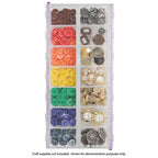 Craft Mates Bead Organizer and Plastic Storage Containers for Crafts, Buttons, Pins and More, 14 Locking Compartments, 2XL, Clear Lids - style: 14 Compartment (2XL)