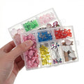 2Pcs Plastic Organizer Box with Dividers, 6 Grids Mini Organizer Clear Small Plastic Storage Box for Jewelry Rhinestones Beads Craft Small Parts