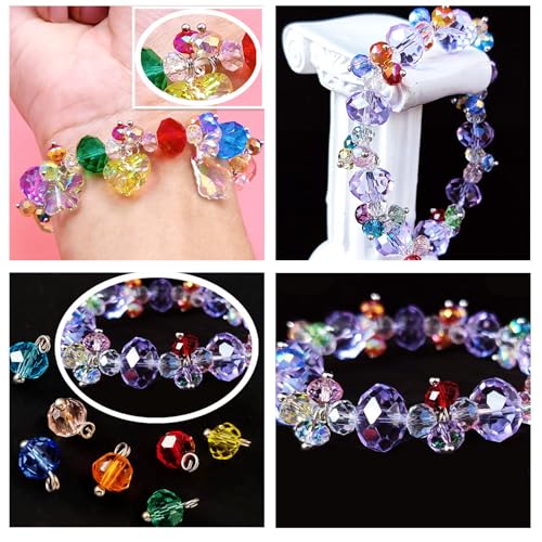 780Pcs Briolette Crystal Glass Beads for Jewelry Making, 3-10mm Faceted Olive Green Crystal Beads for Bracelets, Rondelle Glass Beads Bulk for Crafts Wine Charms Wind Chimes Suncatchers - color: Olive Green