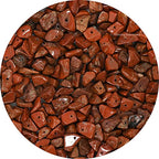 Red Jasper Pre Drilled Natural Crystals Crushed Chips Beads for Jewelry Making, DIY Handmade Healing Crystals (25 Inch Strand) - color: Red Jasper
