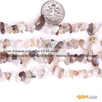 GEM-Inside GEM-Inside 7-8MM Gemstone Botswana Agate Gravel Beads Strands 34 Inches - color: Botswana Agate