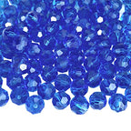 Jmassyang 50 Pieces 10mm Faceted Round Crystal Glass Beads Spacer Beads for Jewelry Making, Bracelets Necklaces Earrings Wind Chimes Suncatchers (Blue) - color: Blue, size: 10mm