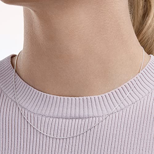 Amazon Essentials Sterling Yellow Gold or Silver Thin 0.8mm Box Chain Necklace - color: Silver, size: 16"