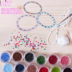 4mm Frosted Glass Seed Beads Bulk, 1000pcs Small Round Glass Bead Matte Loose Spacer Beads for Beading, Friendship Bracelet, Pendants, Key Chains, Necklaces, Hairpins, Dusty Blue