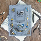 The Beadsmith Bead Folio Kit – Basic Elements – 28” U Channel Bead Board with Lid, Zippered Storage Case & 4-Piece Plier Set– Keep Your Designs, Beads & Tools Secure – Jewelry Making Supplies - size: 28" - U Channel Folio w/Pliers
