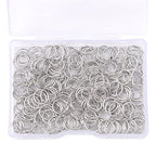 BEADIA Platinum Plated Jump Rings Non Tarnish 8mm 300pcs for Jewelry Making Findings - color: Platinum, size: 0.7x8mm
