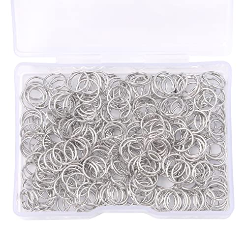 BEADIA Platinum Plated Jump Rings Non Tarnish 8mm 300pcs for Jewelry Making Findings - color: Platinum, size: 0.7x8mm