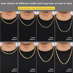 4/6mm Cuban Link Chains for Men - Gold/Silver Plated Stainless Steel Miami Curb Chain Necklace - No Tarnish Hip Hop Mens Jewelry, 18"/20"/22"/24" - color: 6MM Gold Chain, size: 20inch