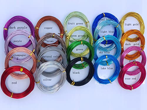 18 Gauge Anodized Aluminum Wire 98 Feet for Jewelry Making Craft DIY（1mm,Silver,41001） - color: Silver, size: 18 Gauge