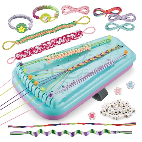 Chilpals Friendship Bracelet Making Kit for Girls 8-12, DIY String Bracelet Maker & Jewelry Craft Kits - Innovative Leg-Strap Design, Birthday Gifts Ideas for Kids Ages 7 8 9 10 Year Old (Blue) - color: Blue