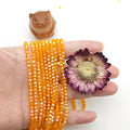 3mm4mm 1100pcs 800pcs Bicone Beads Crystal Glass Faceted Beads for Necklace Bracelet Earrings DIY Jewelry Crafts Making Project (3mm OrangeAB) - color: 3mm OrangeAB