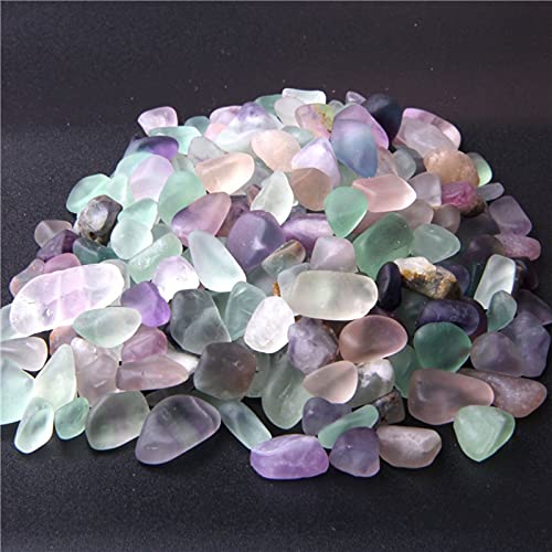 Natural 500 pcs Fluorite No Hole Undrilled Irregular Chip Gemstone Beads Rock Gravel Crystal Tumble Minerals Gravel Specimen Energy Decorative Stone Fish Tank Stone - color: Fluorite