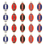 20PCS Sports Charms Enamel Basketball Baseball Pendant Charms for Jewelry Making Rhinestone Ball Game Softball Charms for Necklace Bracelet Earrings DIY Crafts - color: Set 9