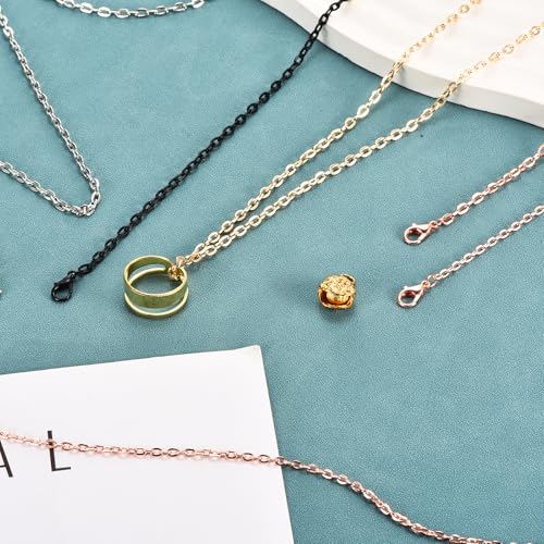 HARFINGTON 20 Pack 18 Inch Necklace Chains Bulk 3.2mm Gold Plated Cable Chains with Lobster Clasps for Jewelry Making - color: Gold, size: 18 Inch x 3.2mm