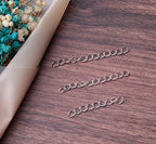 60 Pcs Necklace Extension Chain Metal Silver Gold Twist Removable Tail Extender Chains for Jewelry Making Bracelet Anklet Keychain DIY Kit (Silver, 5 cm) - color: Silver, size: 5 cm
