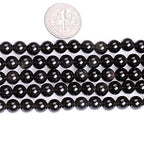 8mm Natural Black Obsidian Beads Round Gemstone Loose Beads for Jewelry Making (45-48pcs/strand) - color: Black Obsidian, size: 8mm